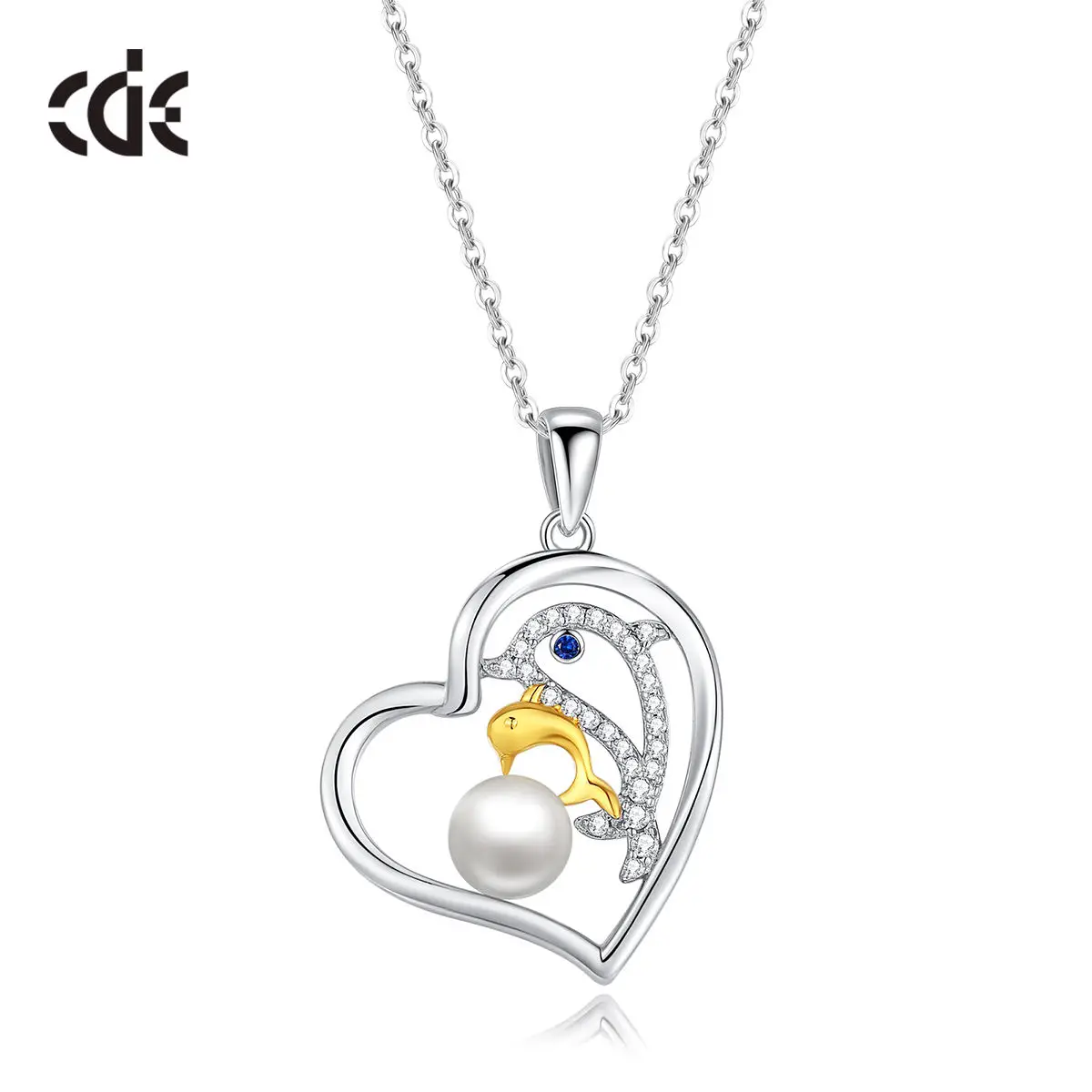 CDE YN1084 Fine Jewelry 925 Sterling Silver Heart Shaped Necklace Wholesale Animal Women Pendant Necklace