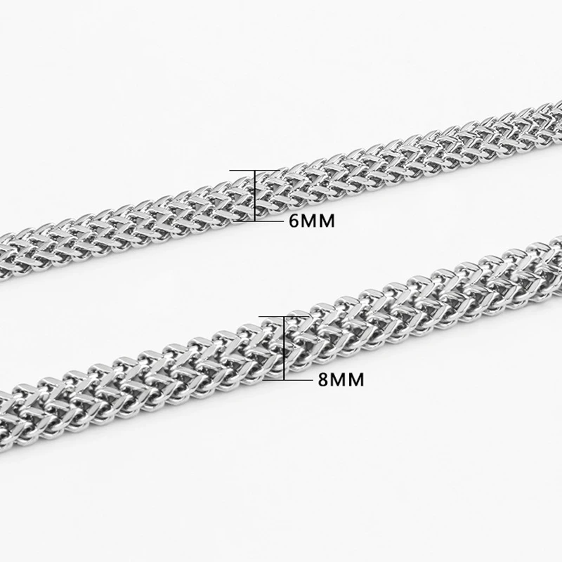 Stainless steel double-row long chain necklace gold plated hiphop men's jewelry double-layer fish scale necklace