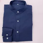 Shirt New Hot Sale Custom Men's Fashion Round Neck Long Sleeve Soft Slim High Quality Oxford Cotton Casual Shirt