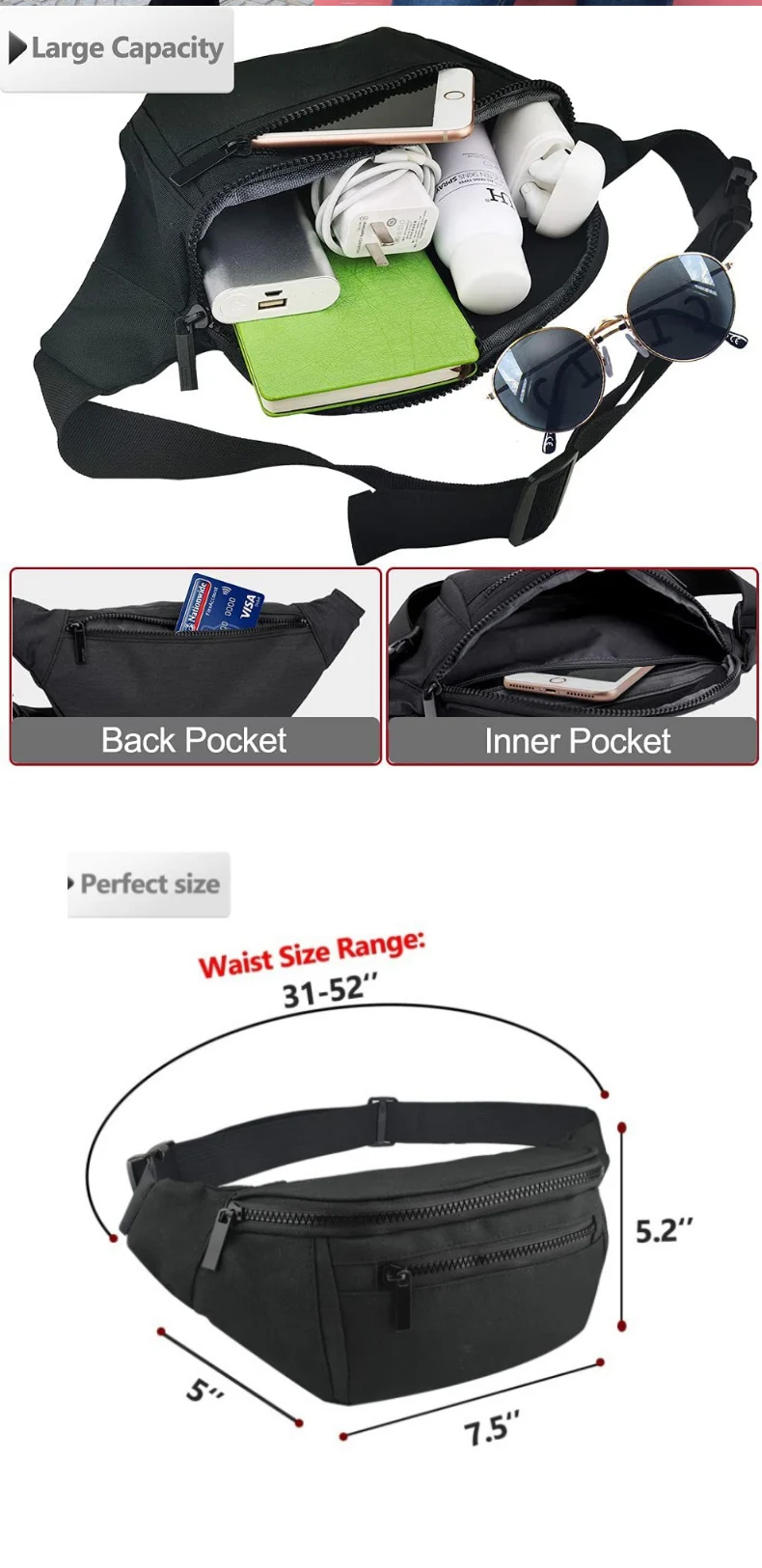 Hip belt branded portable light sports waterproof branded waist bag fashion shoulder bag fanny pack for outdoor Hip belt branded portable light sports waterproof branded waist bag fashion shoulder bag fanny pack for outdoor