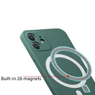 Magnetic Phone Case Iphone Magnetic Silicone Phone Case Liquid Case Support Wireless Charging For Iphone 12
