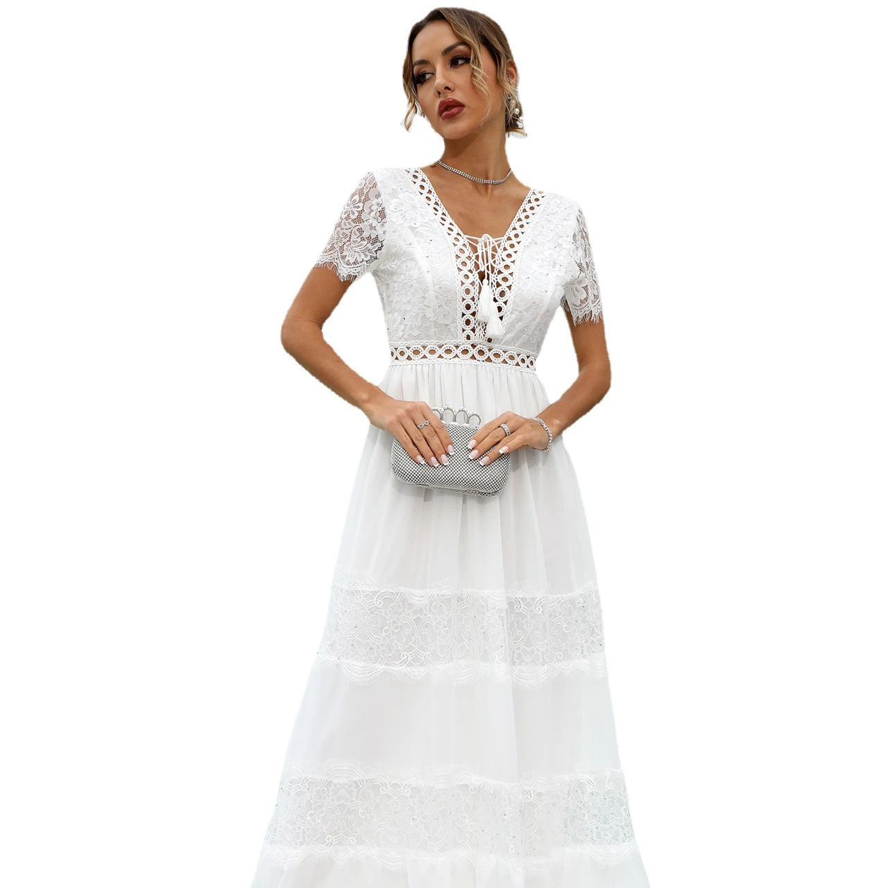 White Peasant Dress Amazon