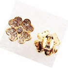 Hoop Modern Fashion High Quality 4 Leaf Clover Design Earring Hoop Jewelry Small Stud 18k Gold Earrings