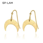 Earrings Earring SP-LAM Stainless Steel Croissant Metal Earrings For Girls Fashion Ear Hook Earring