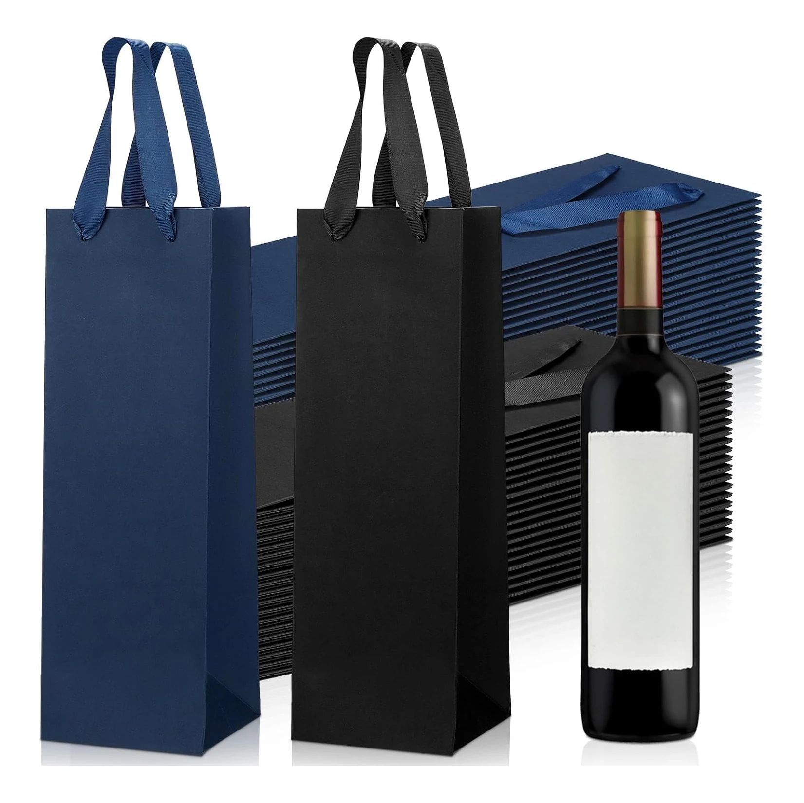 Custom printed your own business logo single red wine bottle gift shopping cardboard fancy wine bag Custom printed your own business logo single red wine bottle gift shopping cardboard fancy wine bag