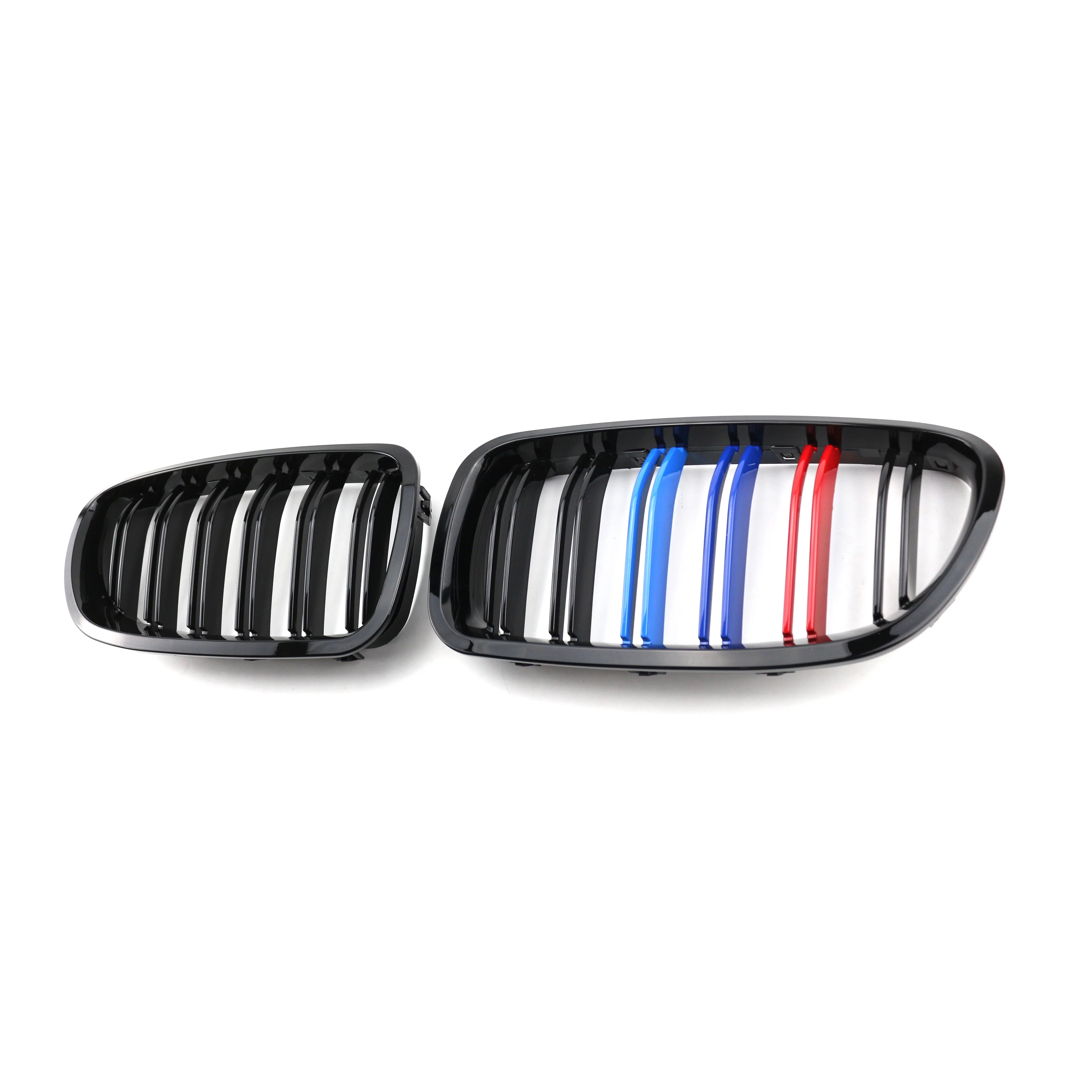 product tiypeor car led lighting front grille 2 slat front grille carbon look glossy black mesh grille for bmw 5 series f10 2010 2017-8