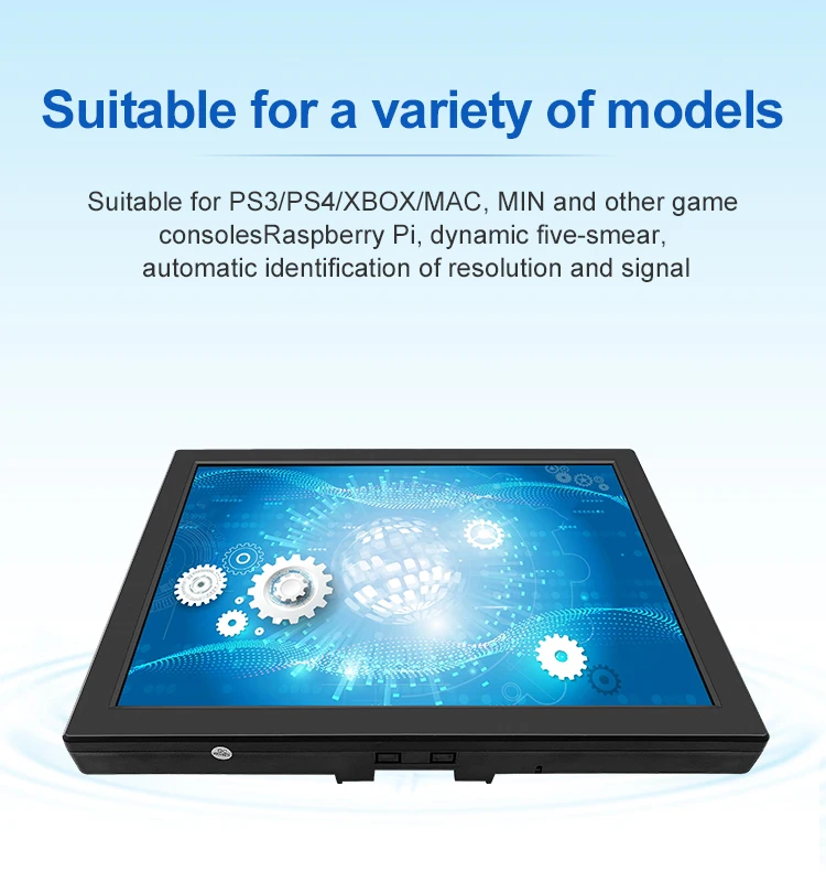 Factory 15" Industrial Monitor POS CCTV Touch Screen TFT LED Display VESA Wall Desktop HMI VGA Monitor