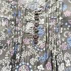 Denim Shirts Studded Floral Cotton Denim Women Fashion Clothes Woman Shirts
