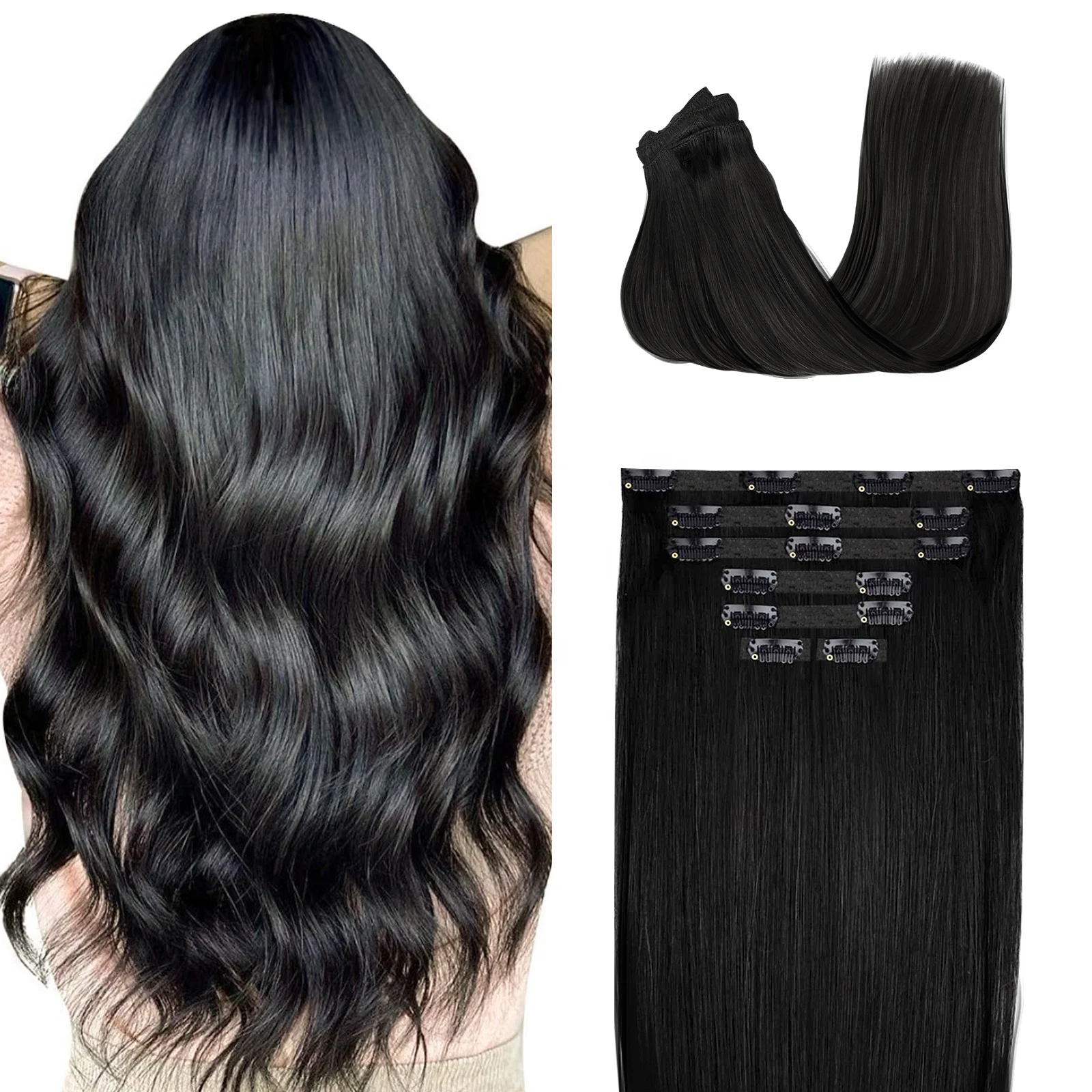 clip in human hair extensions natural black.jpg