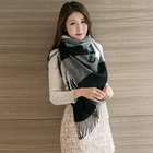 Wool Scarves 2021 Costom Fashion Wool And Silk Blend Scarves Winter Warm Scarf