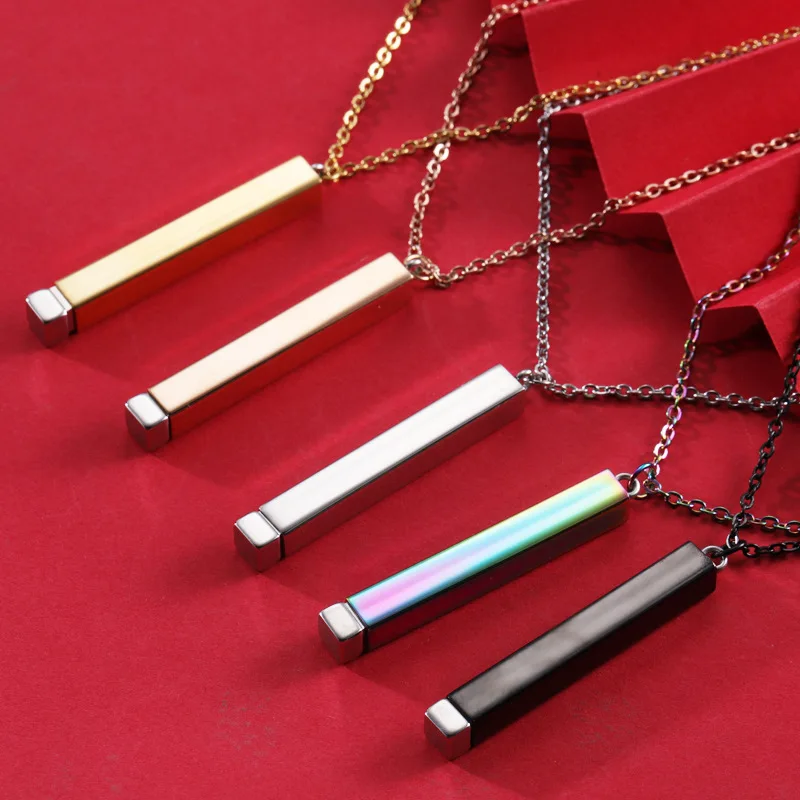 Stainless Steel Hidden Message Necklace 