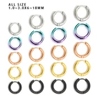 Earrings Hoop Earrings POENNIS Stainless Steel Earrings Findings 9 Multi Colored Customize Hoop Round Earrings