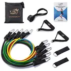 2018 Best Selling Home Workouts Yoga Fitness Set 11 Pcs Natural Latex Resistance Band