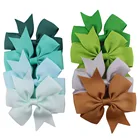 40 Colors Girls Hair Bows In A Pack Grosgrain Ribbon 3.5inch Boutique Bow Alligator Bow Clips Set For Girls Teens Kids