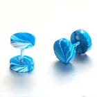 Men Stud Qings Wholesale Colourful Stainless Steel Jewelry Boys Men Stud Earrings