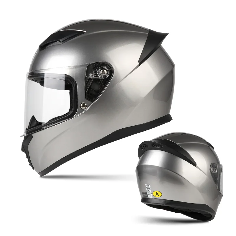 High Demand 3C Certified Full Face Motorcycle Helmet with Double Lens Clear Sun Visor and Air Vents for Safety