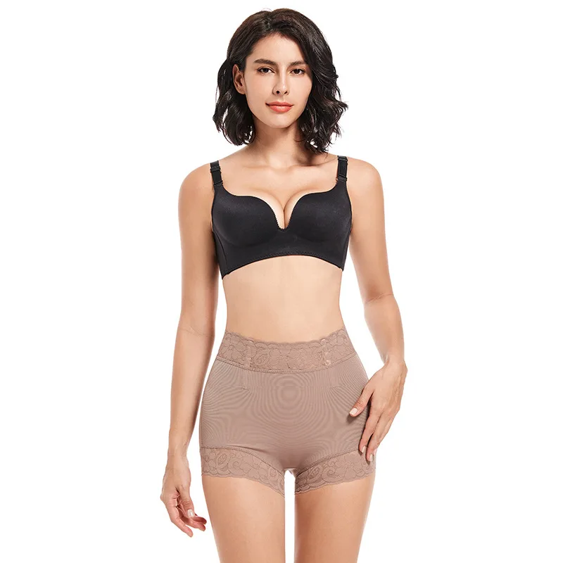 HKRXEC Wireless Support Bra and High-Waist Shaping Brief Set
