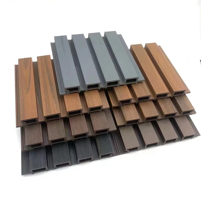 Fashionable Wood Composite Cladding Wpc Decorative Co-extruded Wood Grain Outdoor Wall Panel