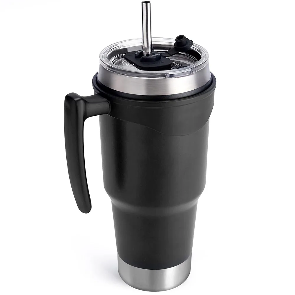 new item double wall stainless steel adventure 40oz quencher travel mug h2.0 with handle insulated