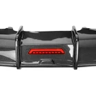 Carbon Rear Bumper Lip Diffuser For Audi A4 S Line S4 B9 2017-2019 KB Style Big Fins