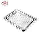 Food Tray Best Food Grade Metal Stainless Steel Food Serving Tea Tray With Holes