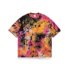 Tie Dye 2021 Streetwear Tie Dye Tee Shirts Wholesale Custom Logo T-shirt Tye Dye Oversize Tie Dye Tshirt Mens