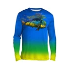 Shirts Fish Shirt Wholesale Custom New Design Fishing Jersey Sublimation Long Sleeve UV Protection Fishing T Shirts