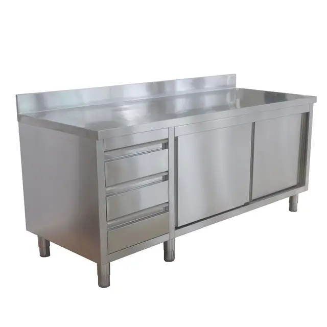 Eusink Large Space And Capacity Commercial Kitchen Stainless Steel Cupboars Cabinet Storage Drawers
