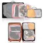 Travel Luggage Packing Organizers Bag Set With 5 Set Different Size Packing Cubes