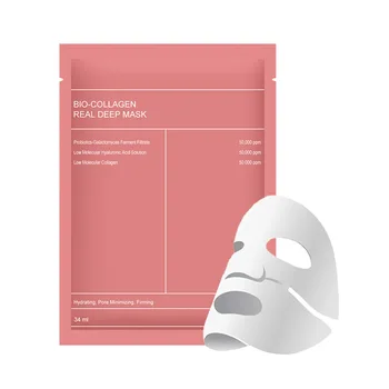 Dry Skin Overnight Bio Collagen Deep Hyaluronic Acid Dissolving Collagen Sheet Facial Face Mask Deep Moisturizing Mask