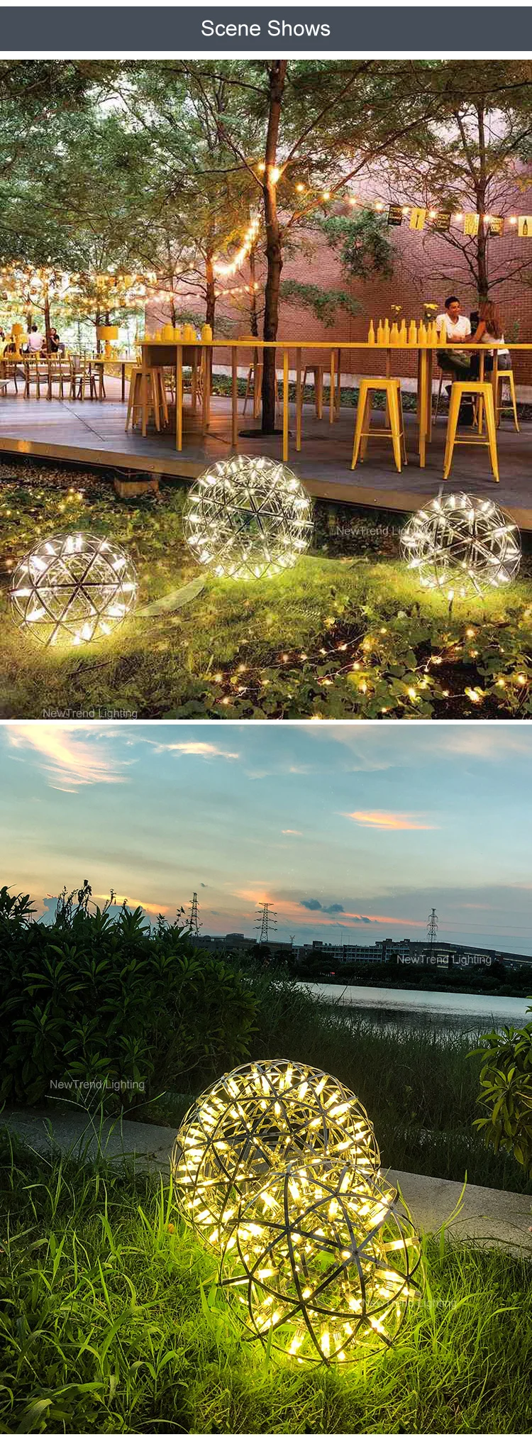 cpl 144 outdoor indoor decoration lighting hotel lobby villa garden farmhouse custom led ball chandelier-4
