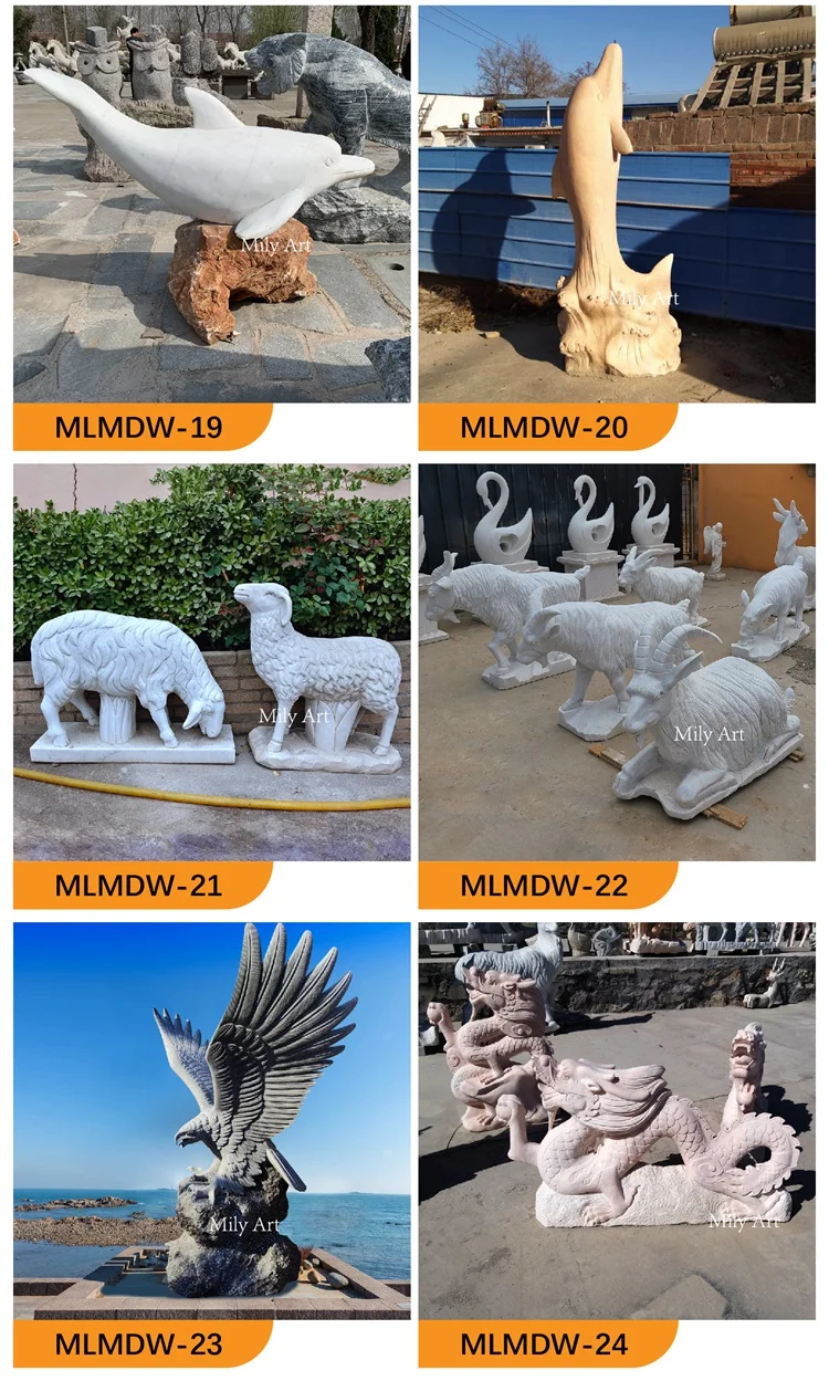 MARBLE ANIMALS SCULPTURE