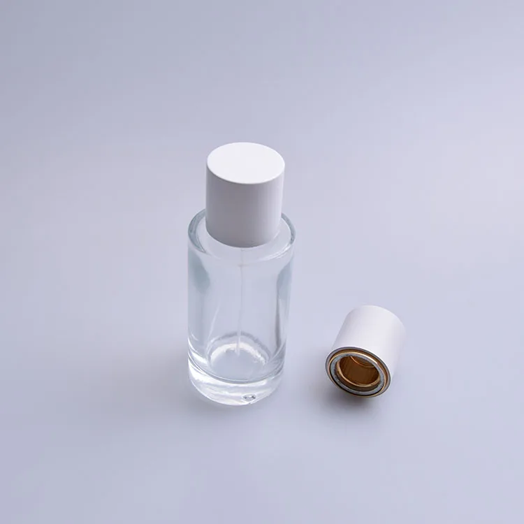 35g White Magnetic Perfume Cap with Gold Magnetic Step Collar for FEA 15mm Bottles
