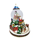 With Souvenir Gift Desk Decor Custom Rotatable Colorful Changing White Lighted Snow Globe With Christmas Music