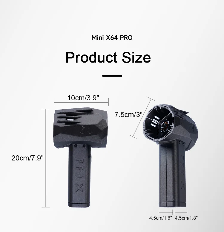 HamGeek迷你X64PRO 950W 240千米/h暴力风扇第5代涡轮喷气风扇，带1500g推力64毫米风道