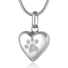 Pendant Pendants Factory Outlet Heart-Shaped Keepsake Cremation Pendant Dog/Cat Paw Prints Ashes Urn Memorial Pendants