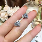 Heart Earrings Earrings Micro Inlaid Rhinestone Superflash Heart Earrings Heart Hoop Earrings