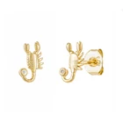 Stud Earrings Personalized Jewelry S925 Silver Custom Design Scorpion Fashion Stud Earrings