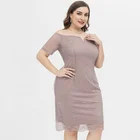 Dresses Factory Wholesale Elegant Dresses Women Plus Size Lace Fabric Dresses Casual