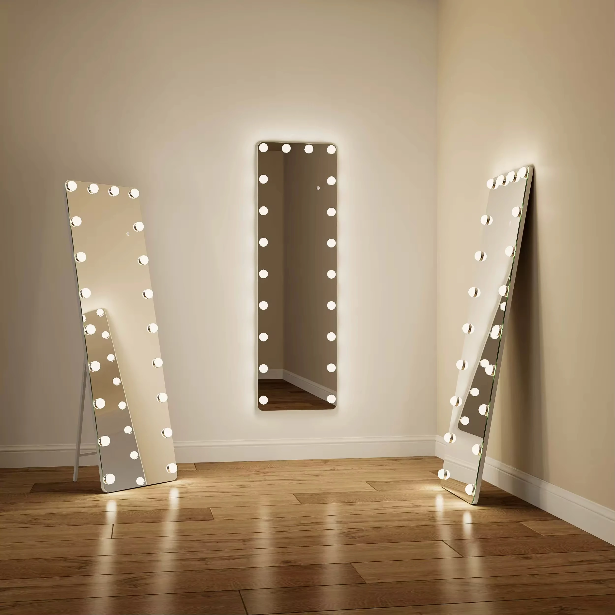 Modern Rectangle for Hollywood LED Lighted Salon Dressing Mirror Full Length with Adjustable Lighting for Makeup Use