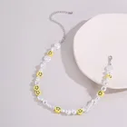 Pearl Necklace High Quality Smiley Face Pearl Smile Ceramic Necklace Jewelry Womens 2021