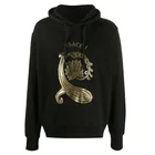 Black Printed Men Hoodie Finch Garment Men's Fashion Luxury No Pockets Sweatshirt Black Drawstring Logo Print Hoodie