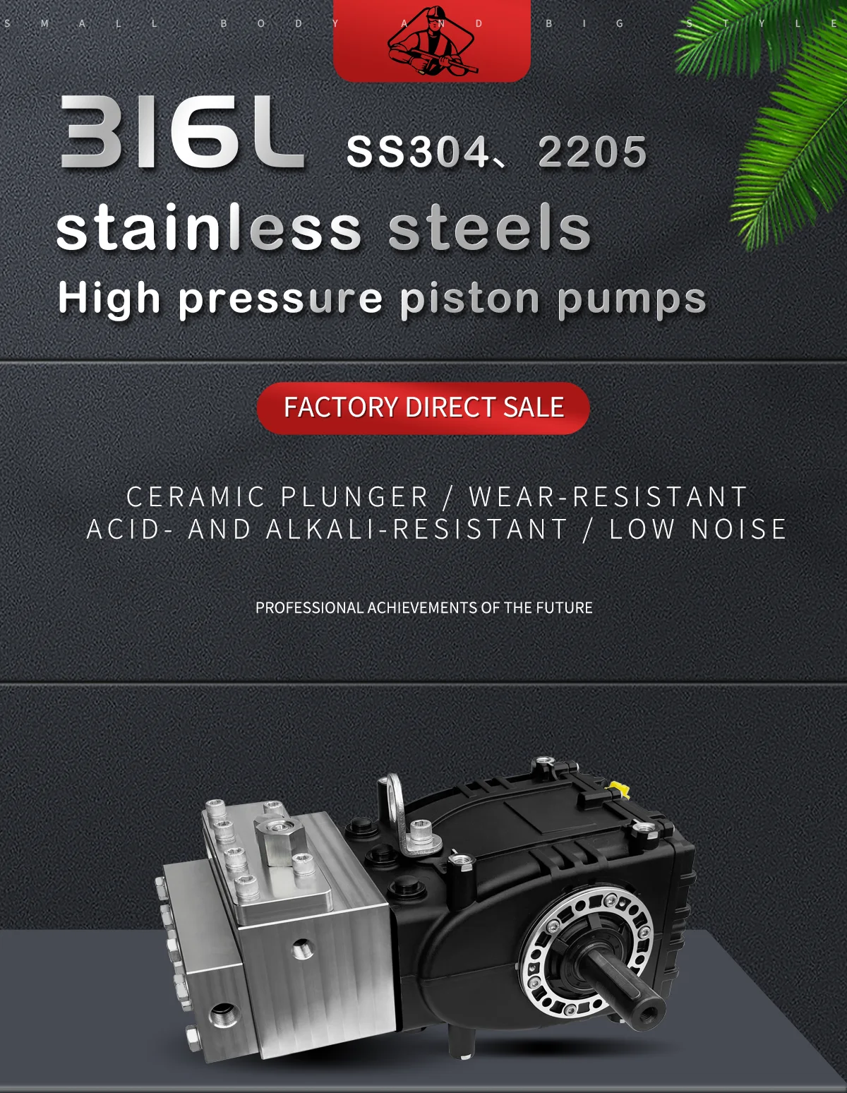product 28lpm 600bar new product high pressure reliable and durable cold clean water stainless steel pump head rankshaft pump-2