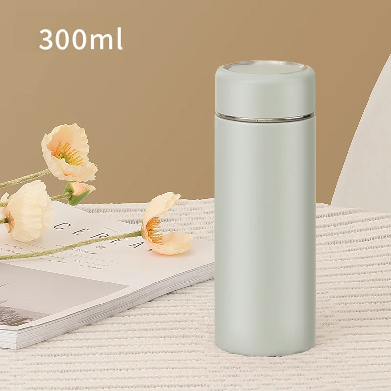 Double Wall Stainless Steel Vacuum Flask 300ml Insulated Water Bottle with Leakproof Lid for Kids Girls Car Travel Drinkware