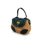 Clutch Purse Women Rattan Beach Tote Handbag Handmade Summer Bali Rattan Clutch Bag Beach Straw Purse Bag