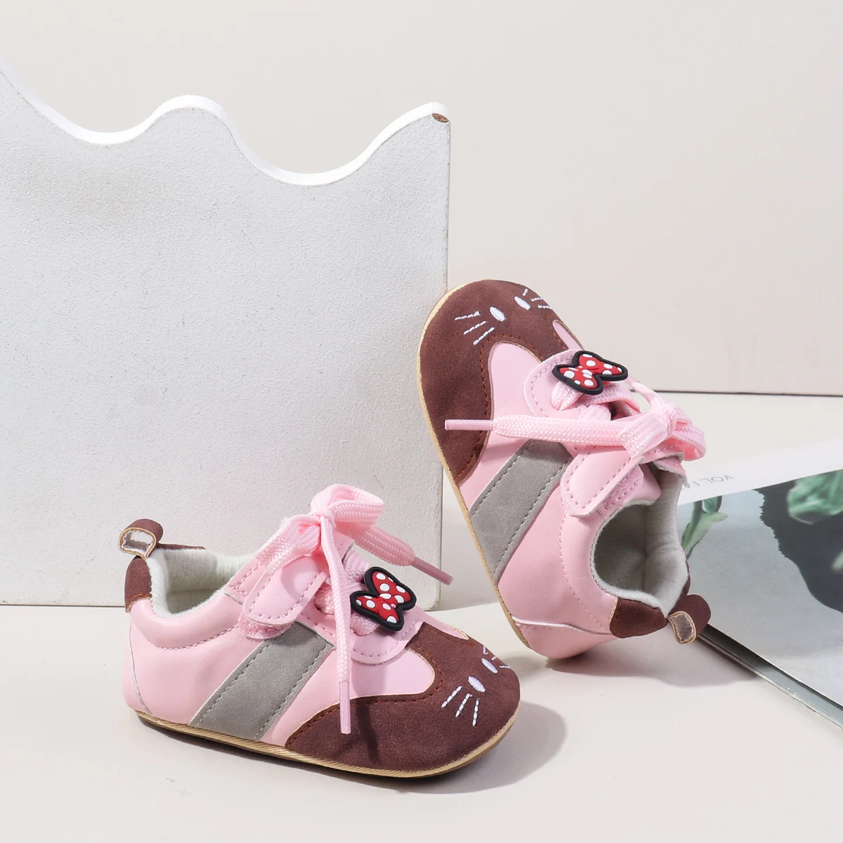 Cute Animal Design Soft TPR Outsole Baby Girl Shoes Prewalker Shoes for Girls manufacture