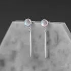 Earring Fashion 925 Sterling Silver Coloured Glaze Round Bar Long Tassel Drop Earring Fashion Jewelry