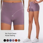 Compression No Camel Toe Line High Impact Compression Gym Sports Shorts Brushed Hairy Women Running Shorts
