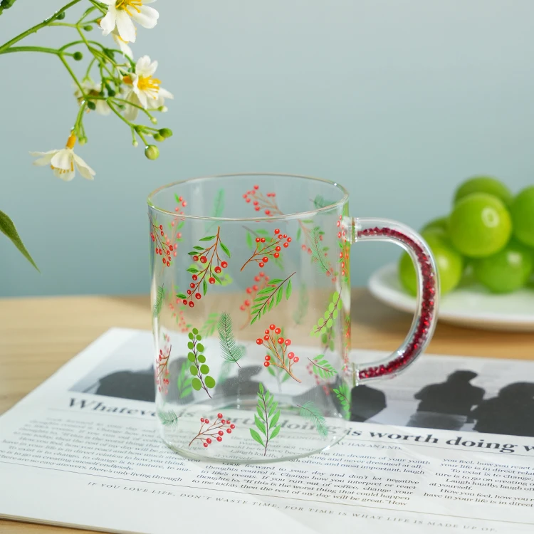 DIY Decal Can Mug 12 16 20oz Glassware Single Wall High Borosilicate Glass Cup