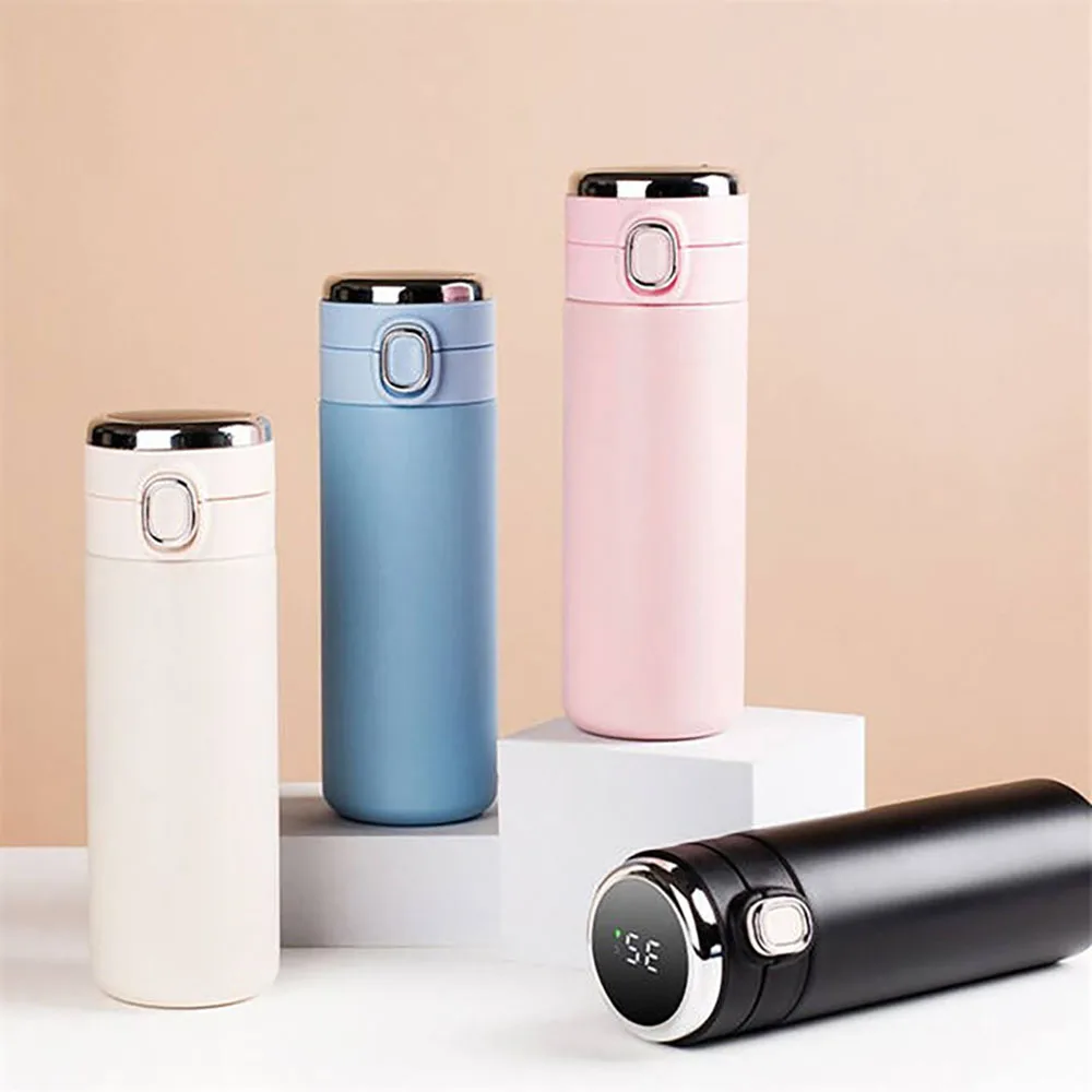 Led Temperature Display Double Wall Stainless Steel Vacuum insulated Smart Thermos Flask Water Bottle Gift Box Set